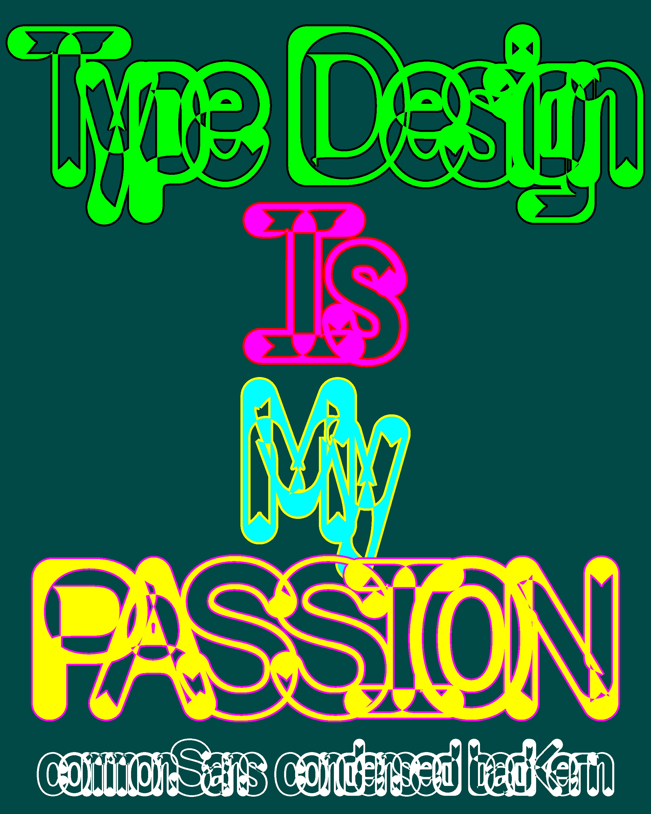 commonSans Condensed badKern