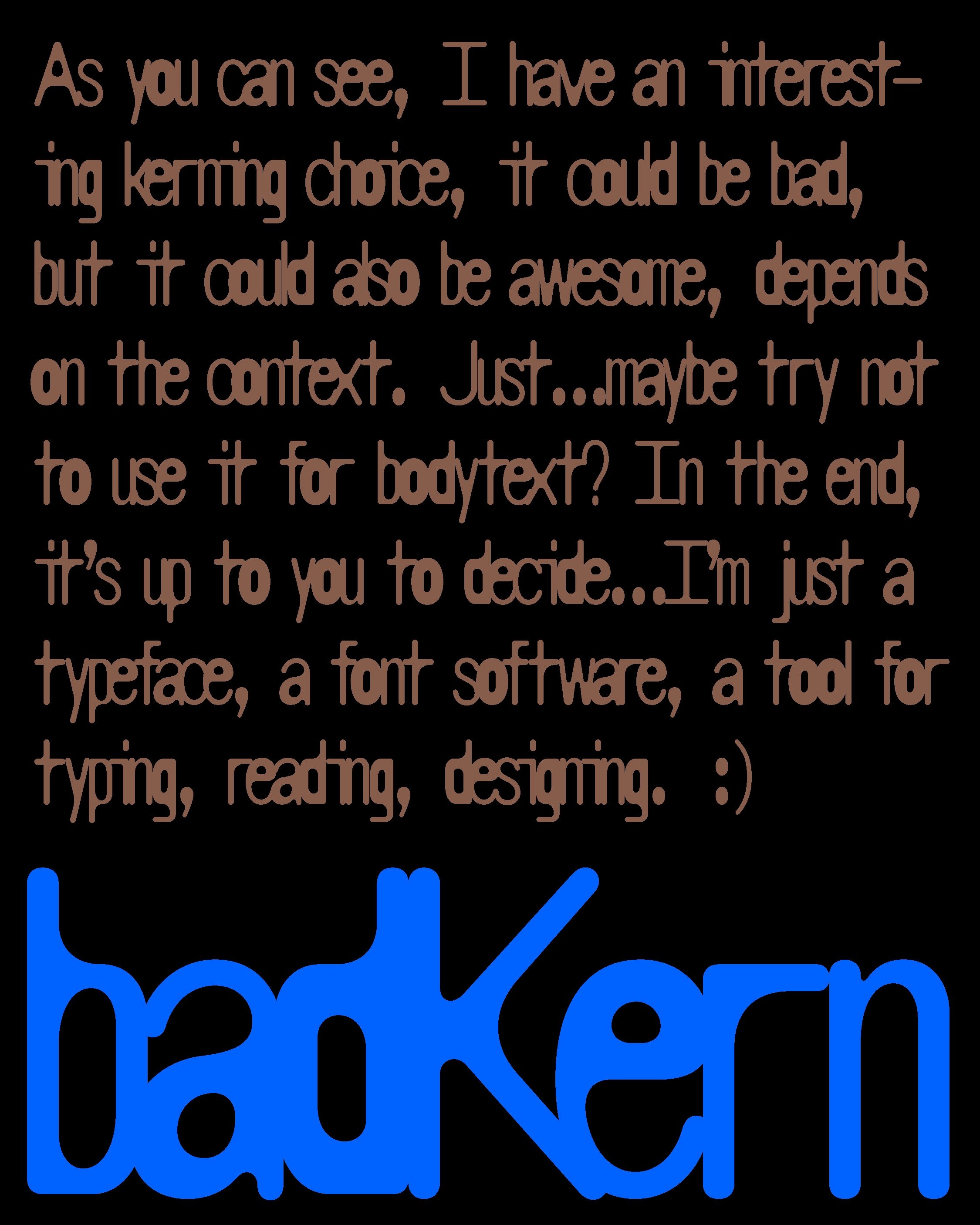 commonSans Condensed badKern